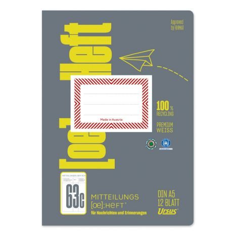 Format OE Mitteilungsheft A5 Mitteilungsheft A5 12 Blatt
