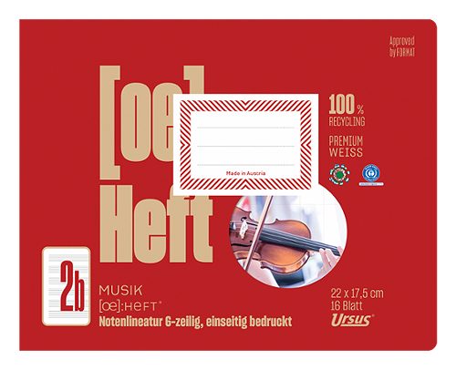 Produktbild von Format, OE Musikheft 2b. quer 16 Blatt