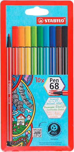 Produktbild von STABILO, Fasermaler Pen 68 10 Farben