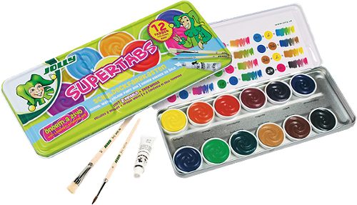 Produktbild von Jolly, Schuldeckfarbkasten Supertabs 12 Farben