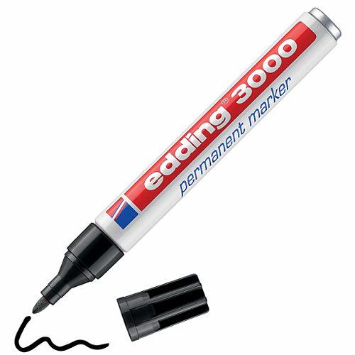 Produktbild von Edding, 3000 Permanent Marker schwarz