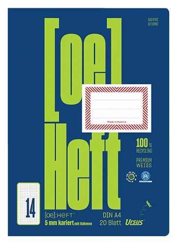 Produktbild von Format, OE Heft A4 20 Blatt kariert mit Rahmen
