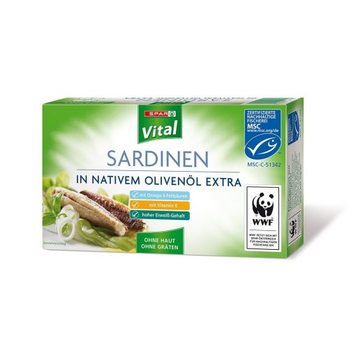 Produktbild von SPAR Vital, MSC Sardinen in nativem Olivenöl extra