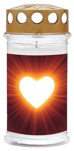 Produktbild von Ambrosius, Grabkerze Herz 5 Tage