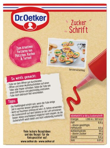 Produktbild von Dr. Oetker, Zuckerschrift 4 Farben 4x25g