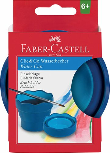 Produktbild von Faber Castell, Wasserbecher Click & Go, blau
