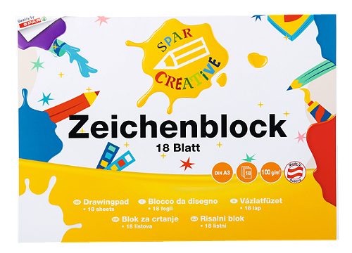 Produktbild von SPAR CREATIVE, Zeichenblock A3 18 Blatt