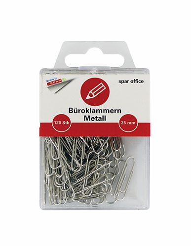 Produktbild von SPAR office, Büroklammern Metall 25 mm