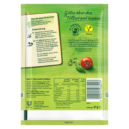 Produktbild von Knorr Basis, Pasta Asciutta Pomodoro