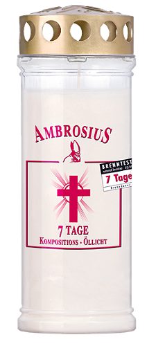 Produktbild von Ambrosius, Grabkerze weiß 7 TZ