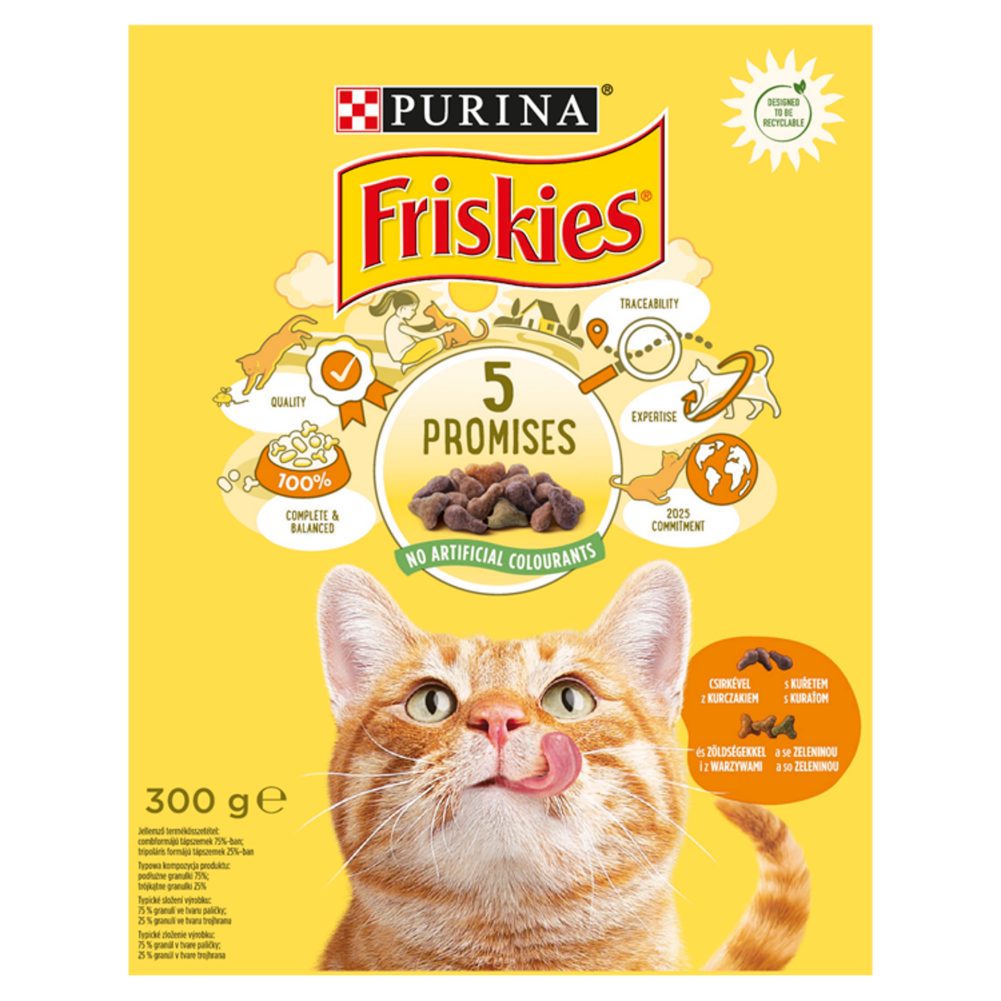 FRISKIES CSIRKÉVEL, ZÖLDSÉGGEL