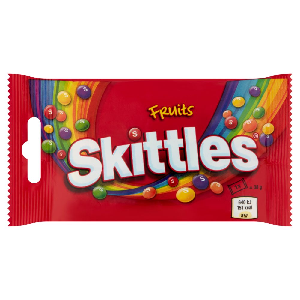 SKITTLES FRUITS CUKORKA 38G