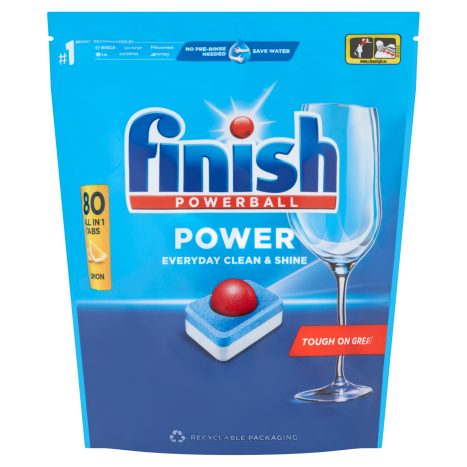 Finish Powerball Power All in 1 Citrom mosogatógép tabletta 80 db 1,28 ...