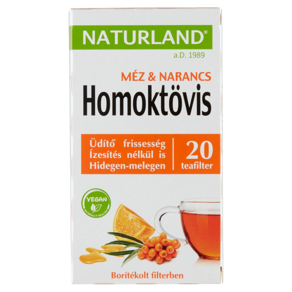 Naturland homoktövis & méz & narancs gyümölcstea 20 filter 40 g, null