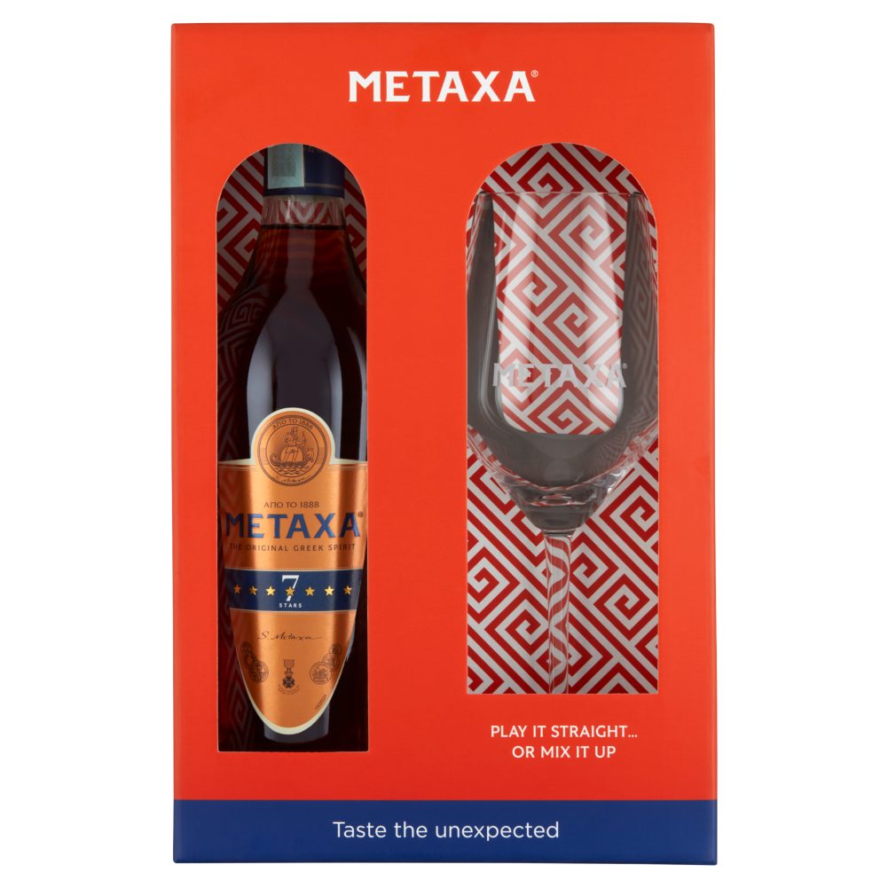 METAXA 7* 0,7L+1 DB POHÁR DD