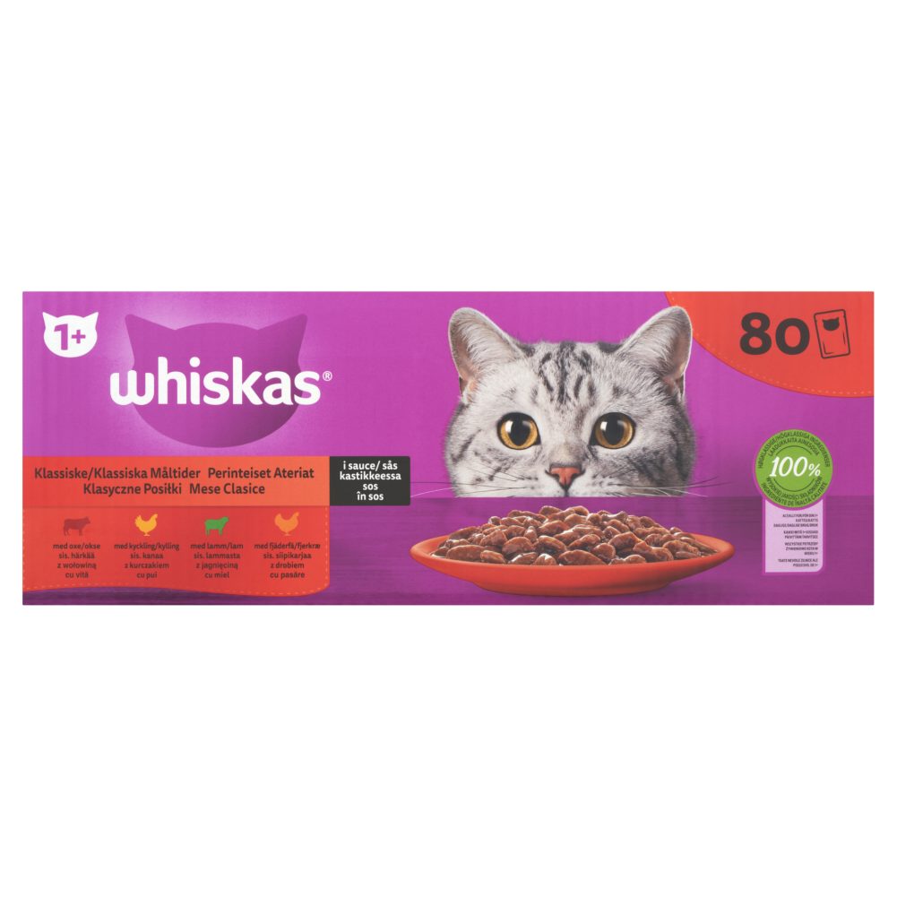 WHISKAS 80 PACK HÚS-HAL 80X85G