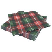 50 Tovaglioli 33X33 cm 2 veli fantasia tartan