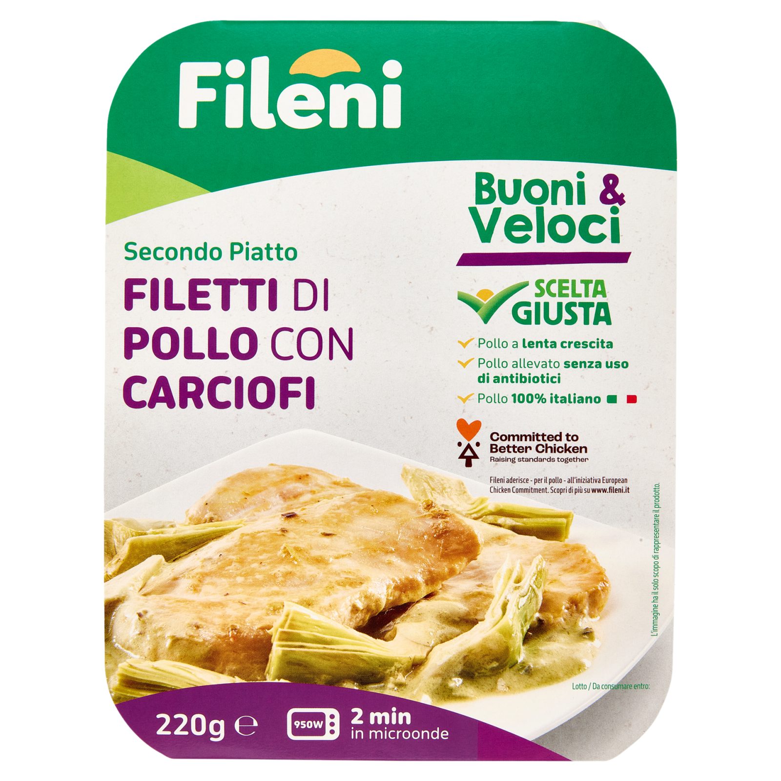 Buoni & Veloci Secondo Piatto Filetti di Pollo con Carciofi