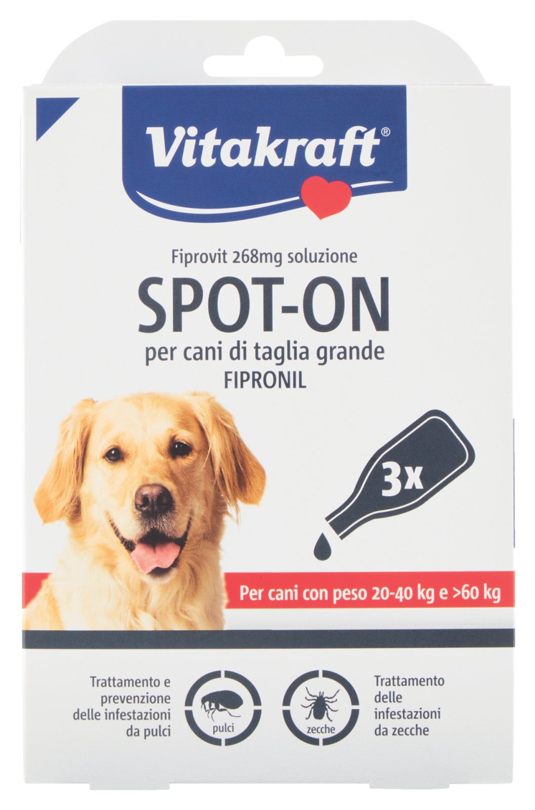 Soluzione Fiprovit Spot-On per cani di taglia grande
