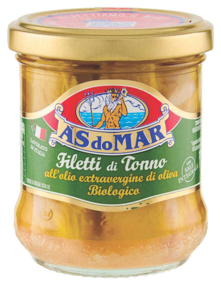 Filetti di tonno in olio Extra Vergine di oliva biologico