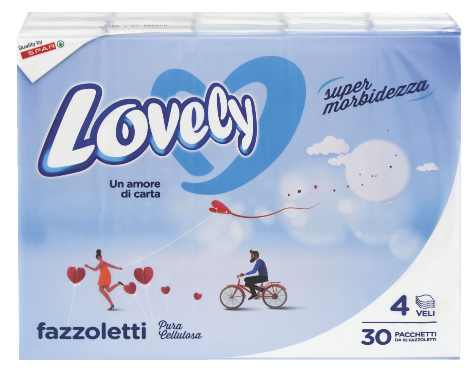 Fazzoletti pura cellulosa 4 veli
30 pacchetti