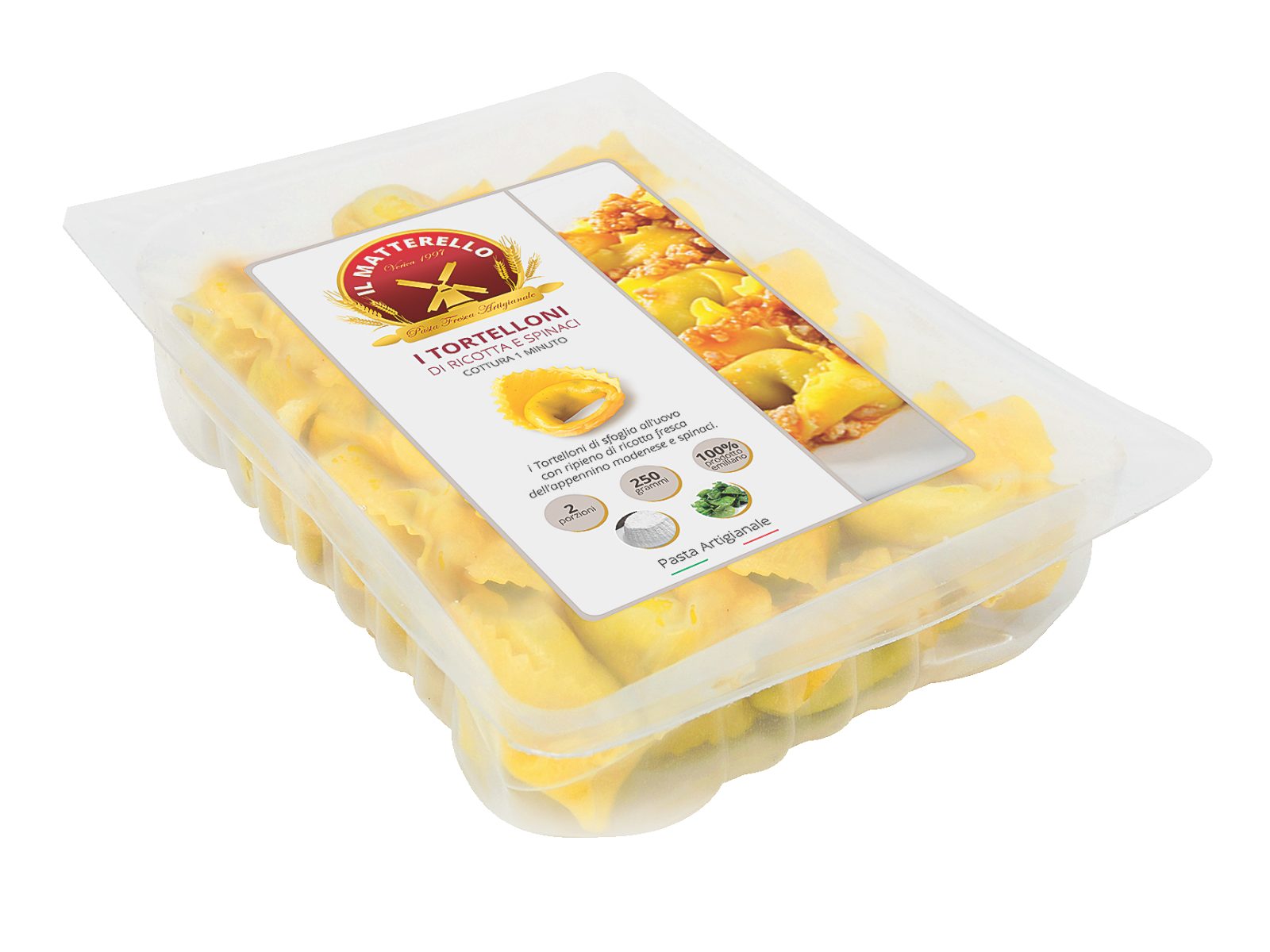 Tortellini mit Ricotta und Spinat Mattarello