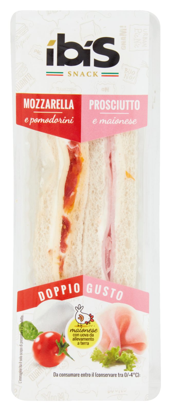 Snack Doppio Gusto Mozzarella e pomodorini - Prosciutto e maionese