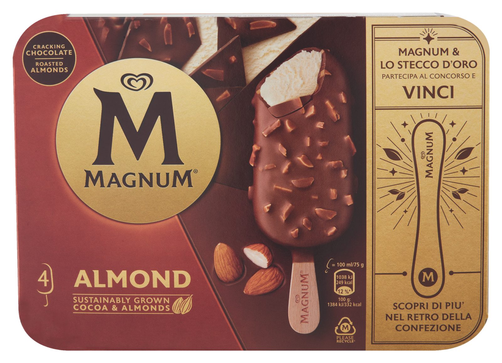 4 gelati Magnum Almond
