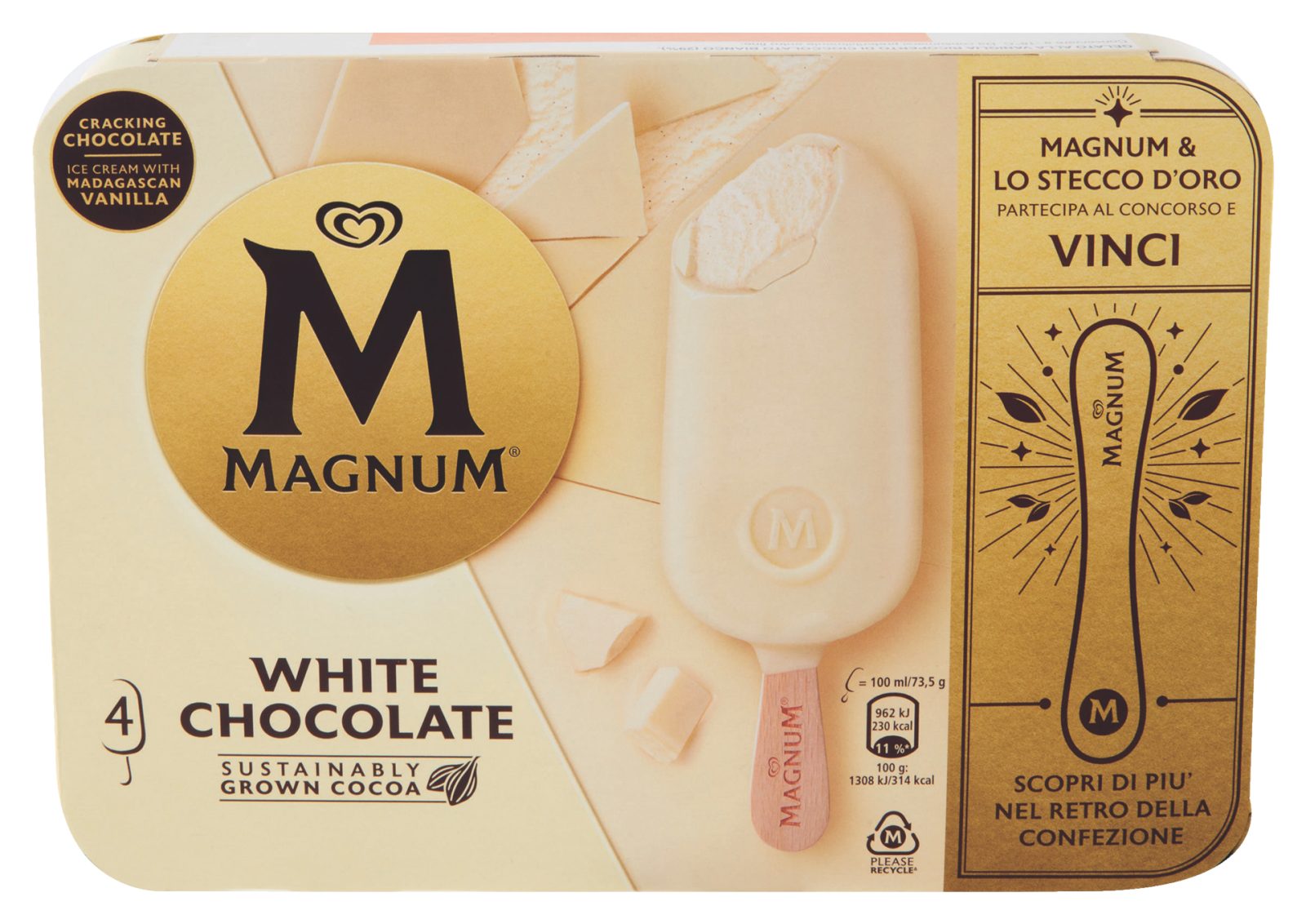 4 Magnum White Chocolate
