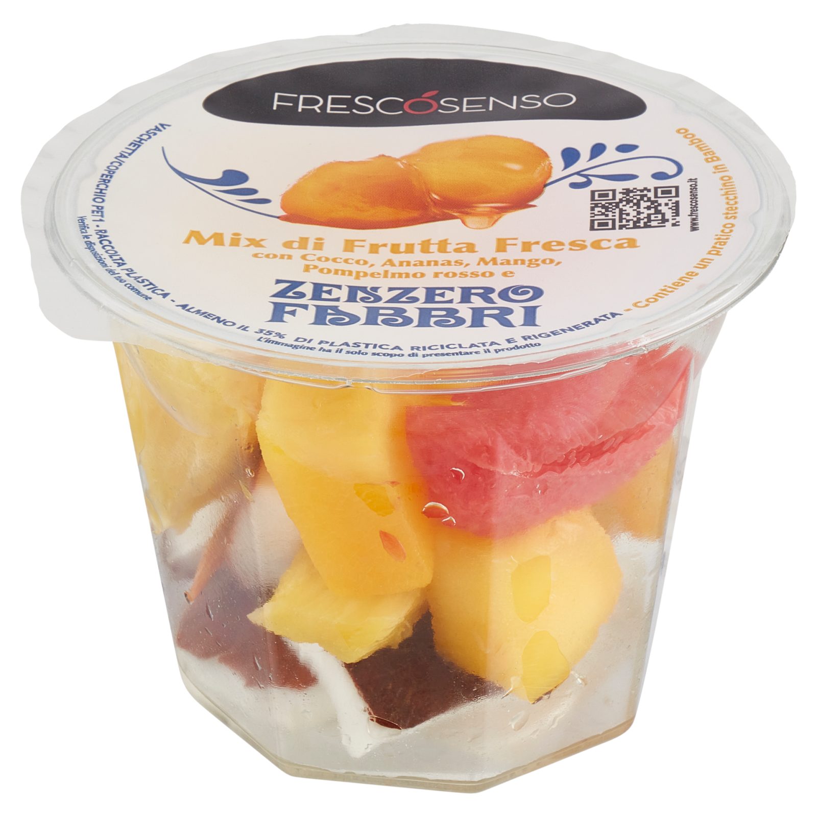 Mix di Frutta Fresca con Cocco, Ananas, Mango Pompelmo Rosso e Zenzero