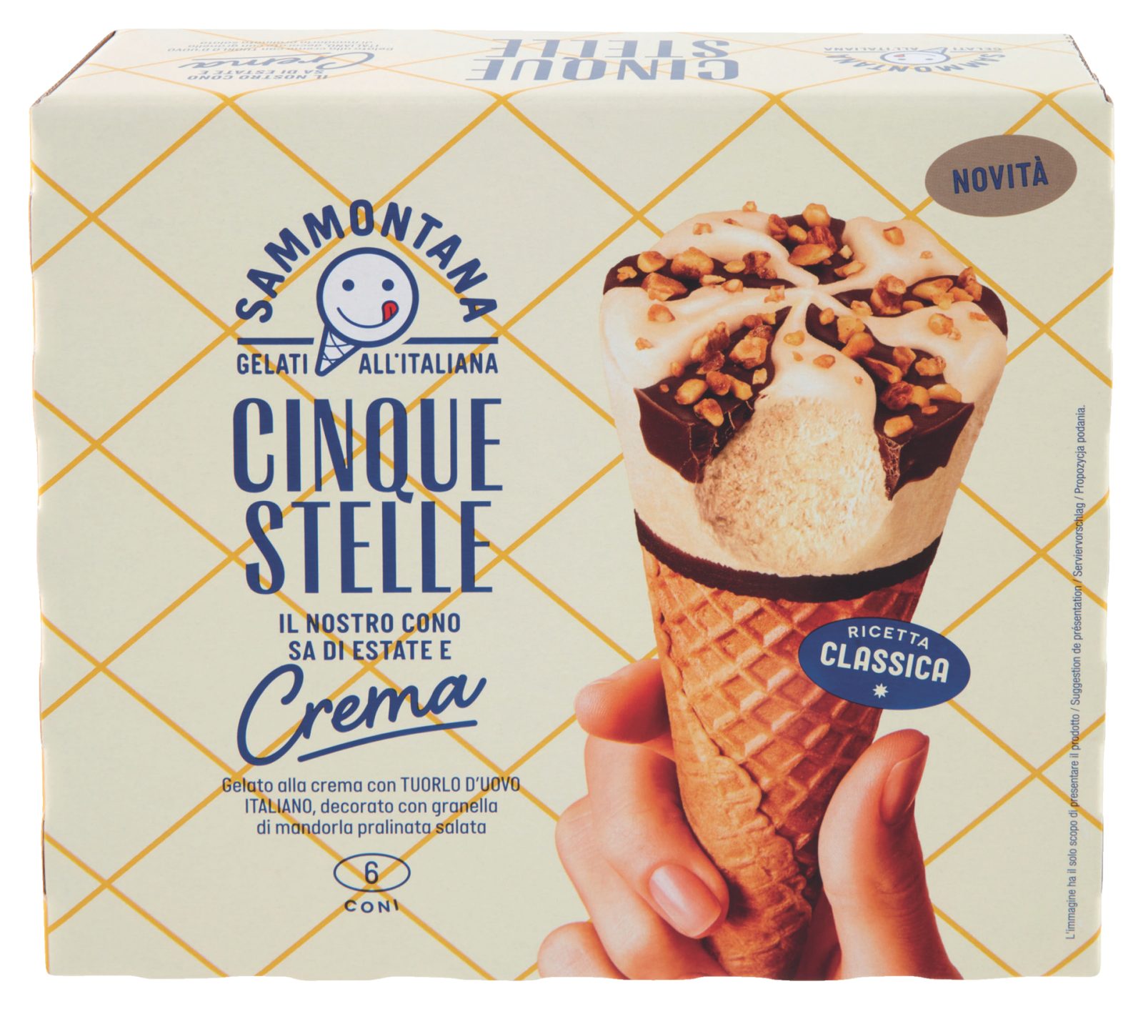 6 Coni Cinque Stelle Crema