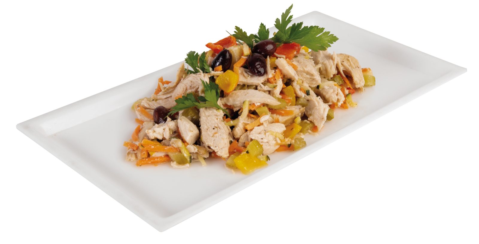 Insalata di pollo con verdure