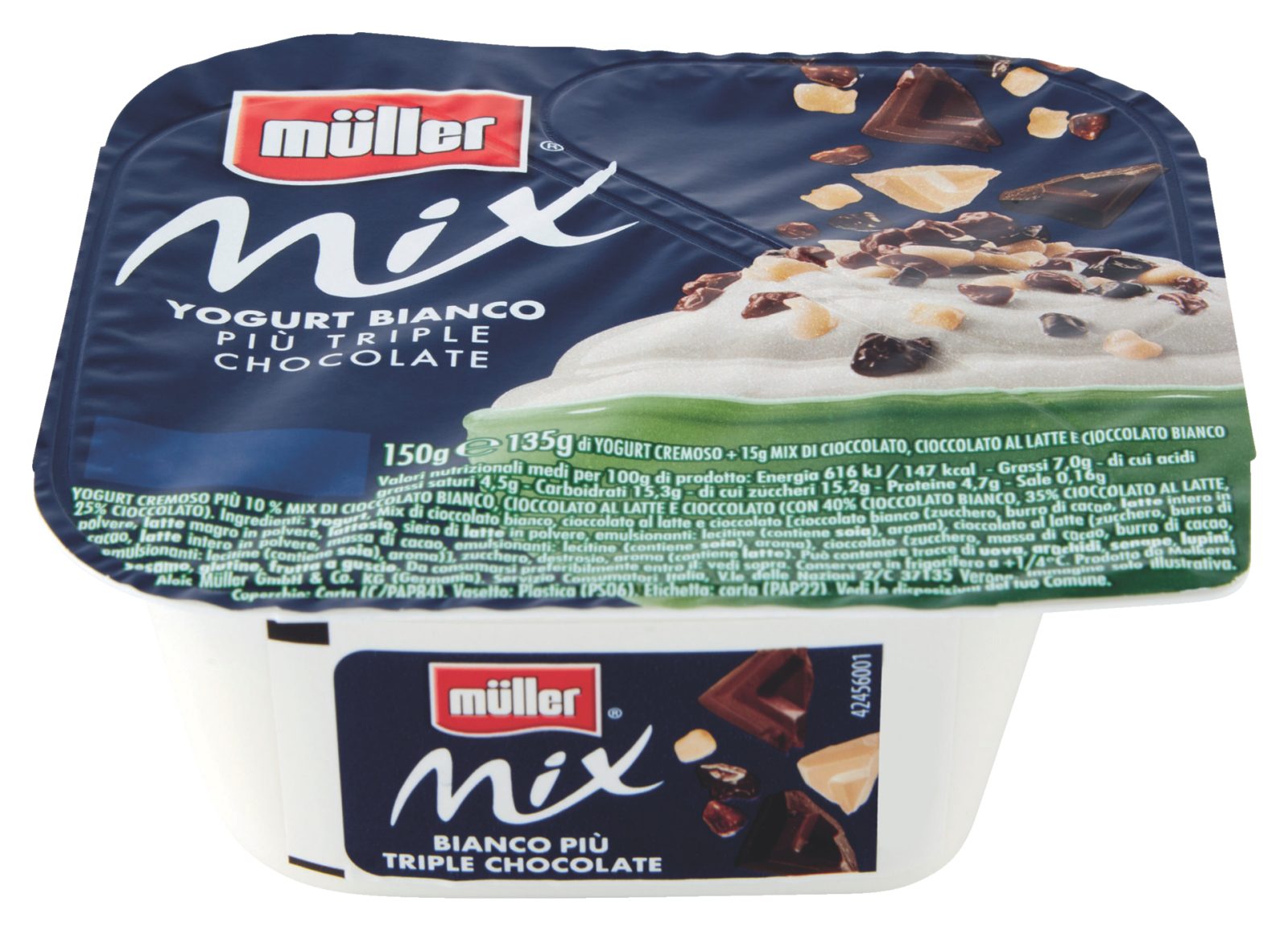 Yogurt bianco più triple chocolate
