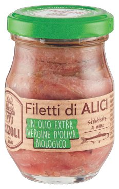 Filetti di Alici in Olio Extra Vergine di Oliva Bio - Rizzoli Emanuelli - 90 g