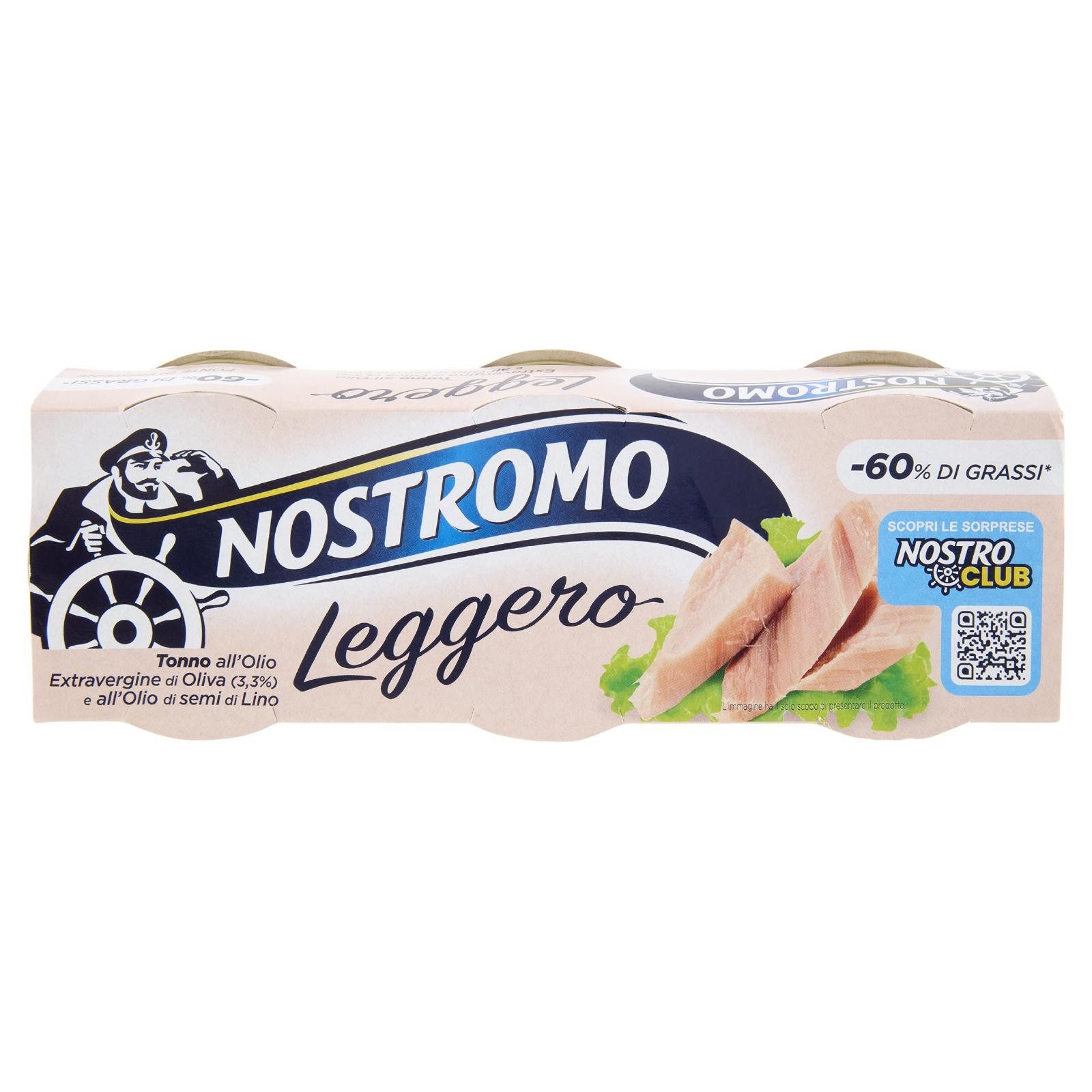 Tonno in olio Extra Vergine di oliva e olio di semi di Lino Leggero