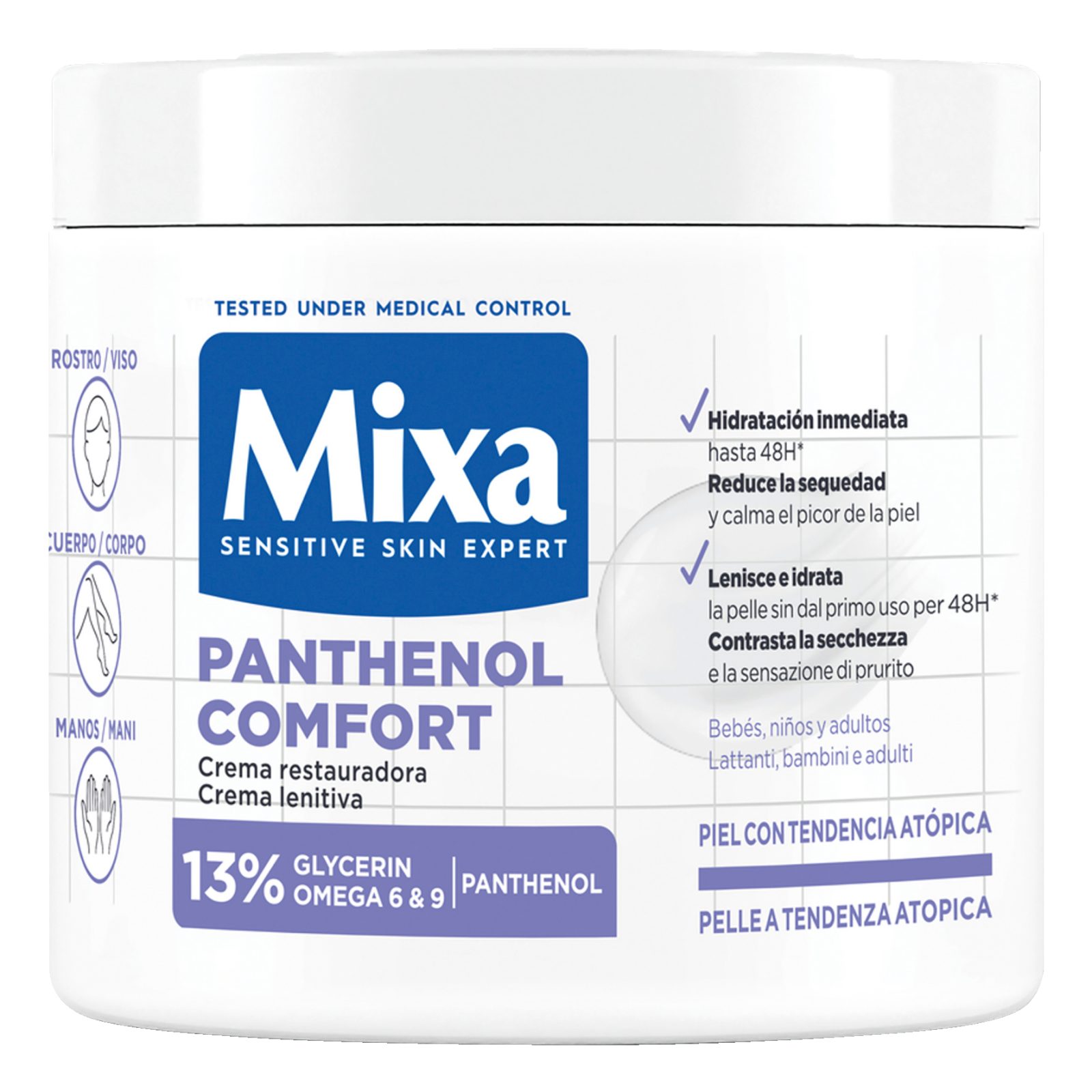 Crema corpo in vaso Mixa