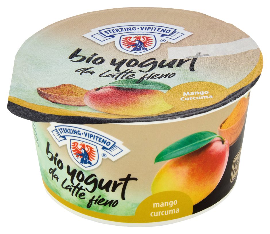 Yogurt biologico da latte fieno Mango Curcuma