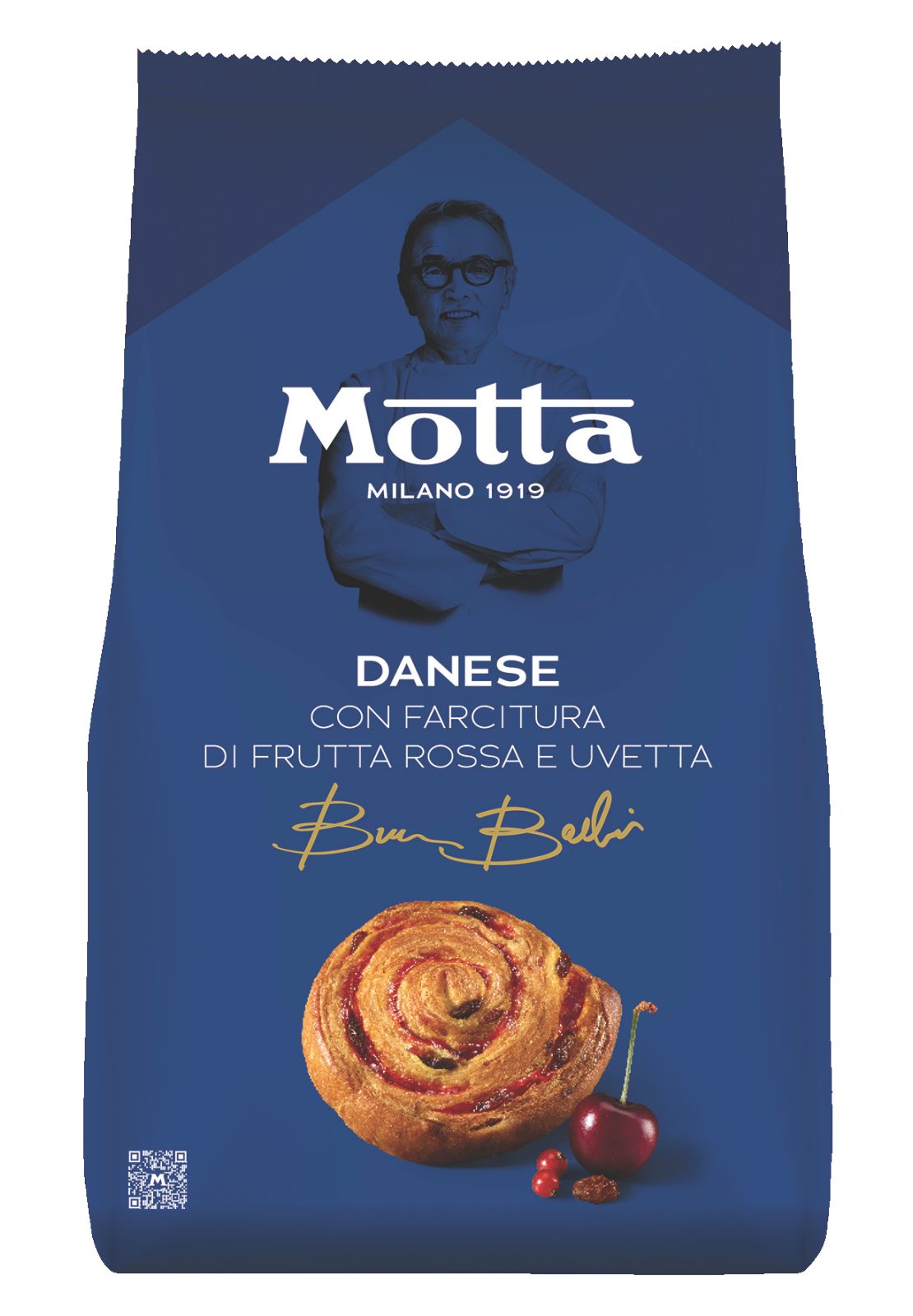 Danese con farcitura di frutta rossa e uvetta