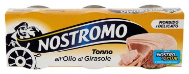 Tonno in olio di girasole - Nostromo - 3 x 70 g