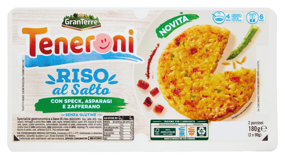 Riso al Salto con Speck, Asparagi e Zafferano