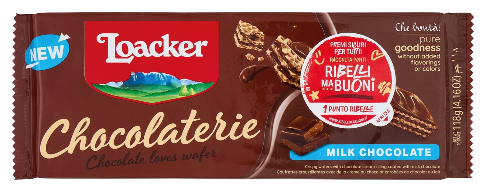Waffelschnitten Loacker Chocolaterie milk