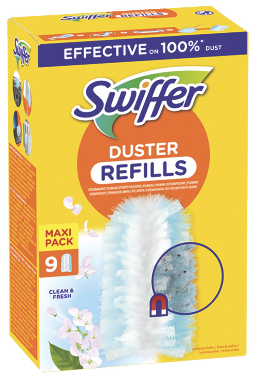 Duster Cattura Polvere Clean & Fresh - Ricarica 9 Piumini per spolverare