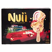 4 Stecchi gelato cioccolato bianco e mirtilli rossi scandinavi