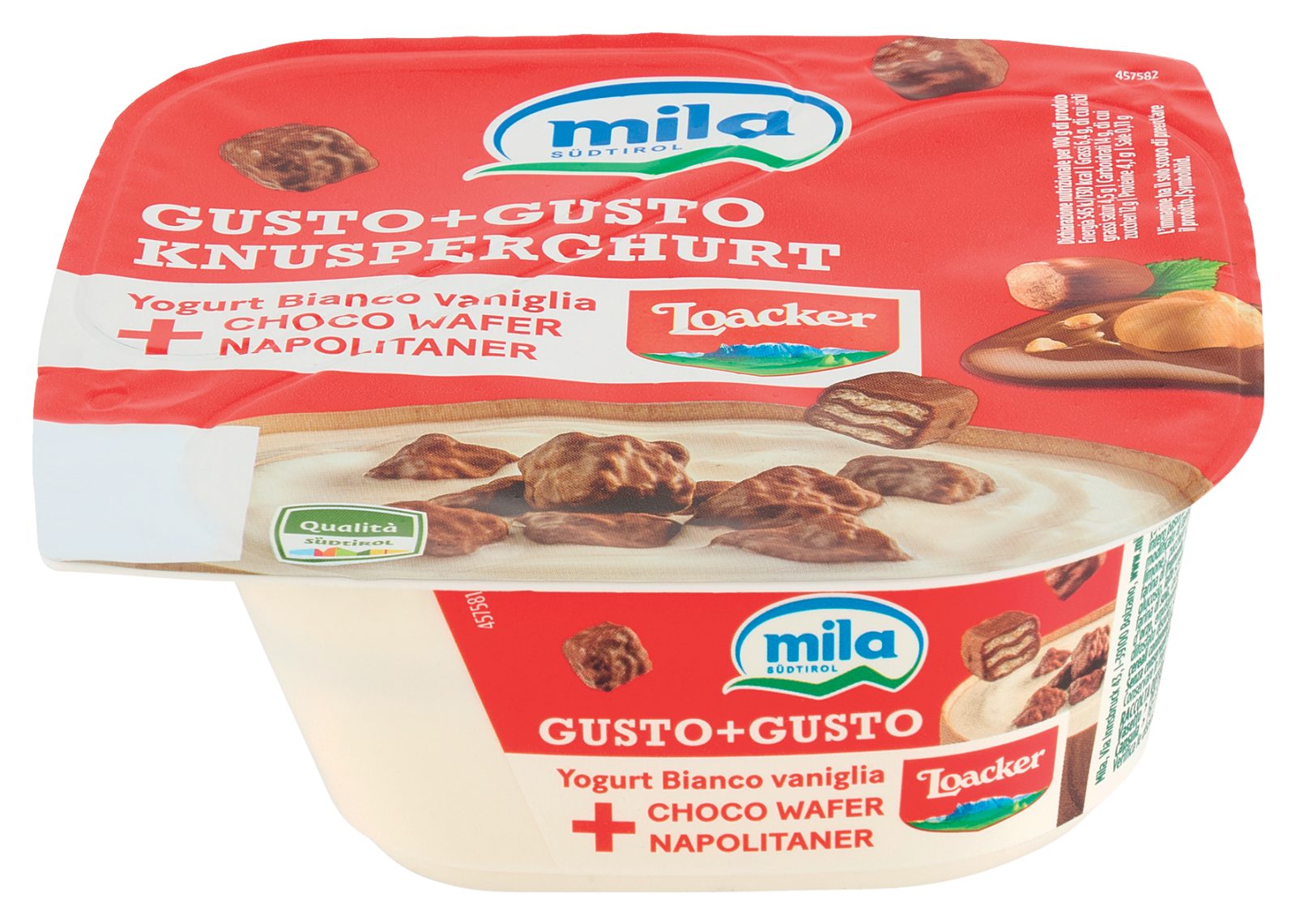 Weißjoghurt Gusto+Gusto Vanille+Schokowaffel Neapolitaner 