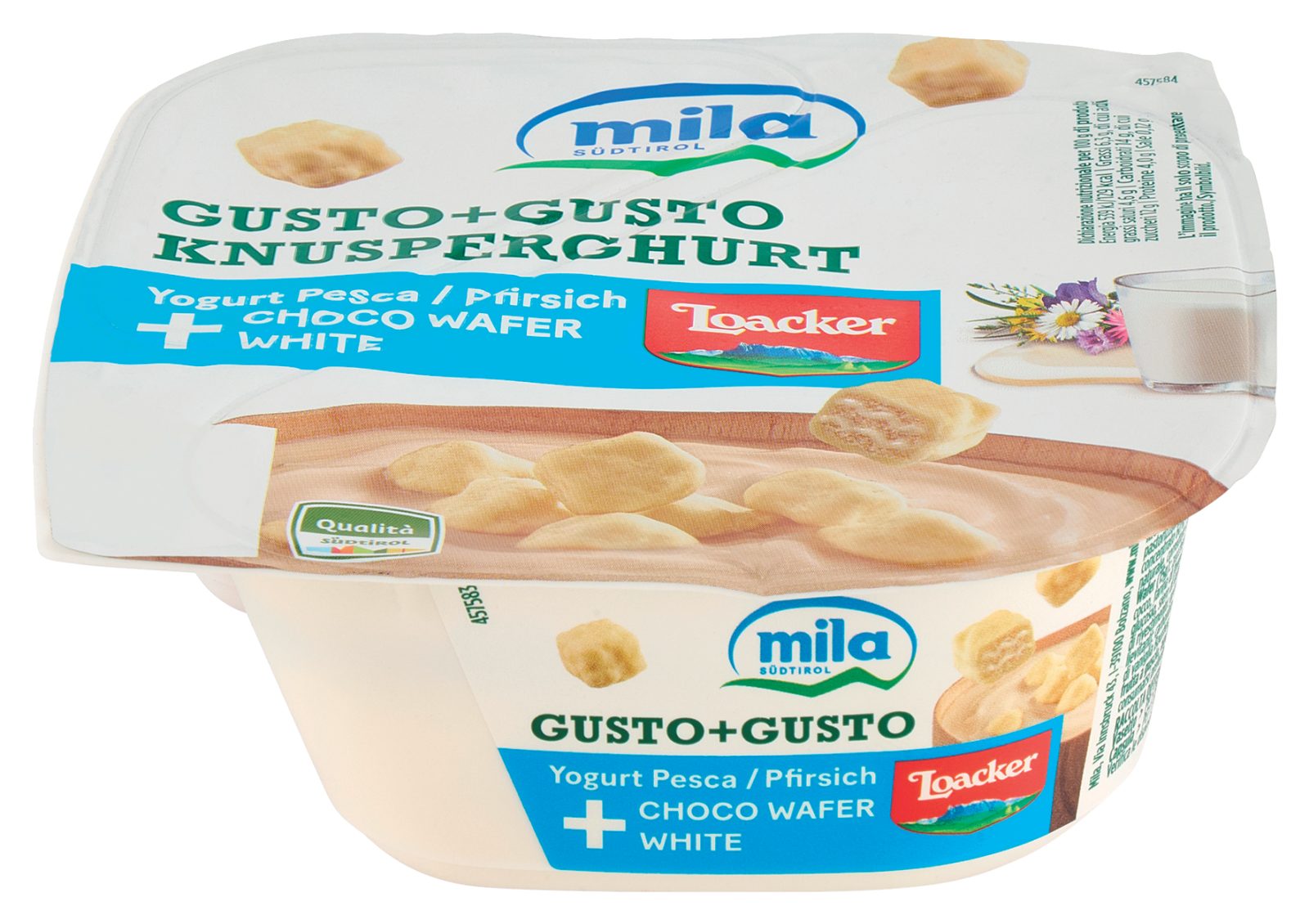 Gusto+Gusto Yogurt Pesca + Choco Wafer White