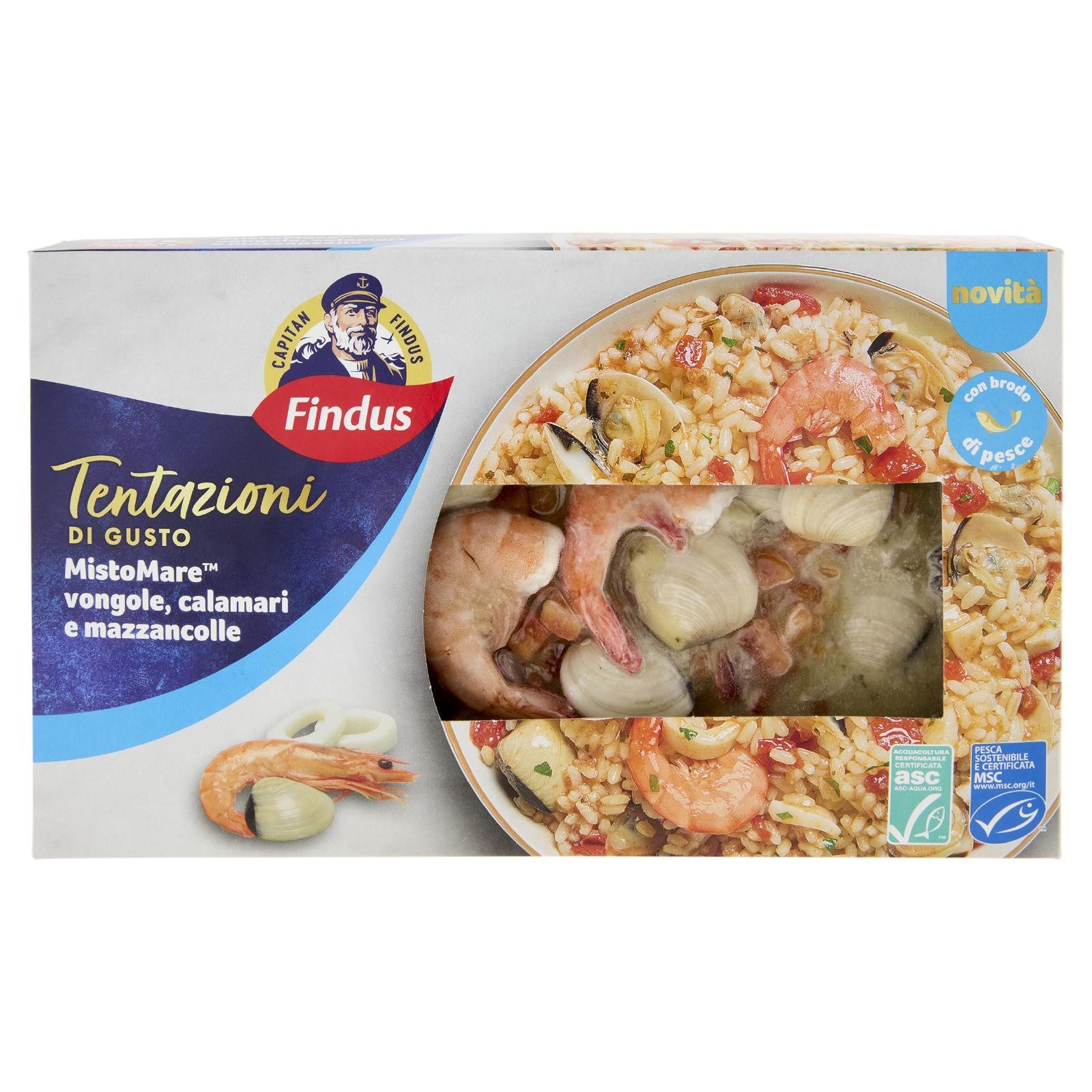 Tentazioni di Gusto Misto Mare vongole, calamari e mazzancolle