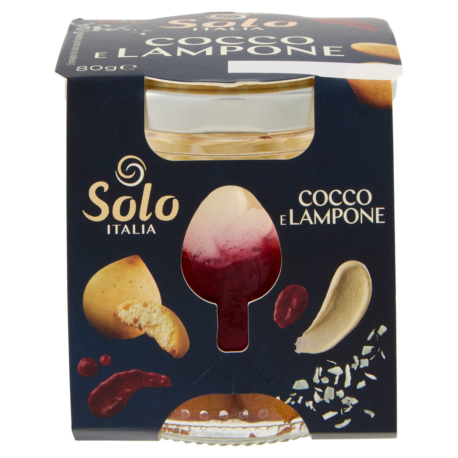 Dessertcreme Kokosnuss und Himbeere