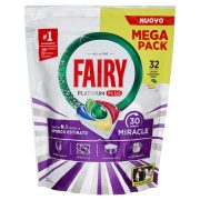 Platinum Plus All in One Miracle Geschirrspültabs, Zitronen-Geschirrspülmittel, 32 Kapseln