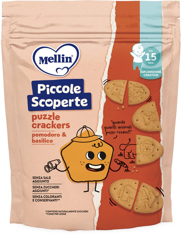 Puzzle Crackers, Tomate und Basilikum, Salz- und Zuckerfrei, geeignet ab 15 Monaten