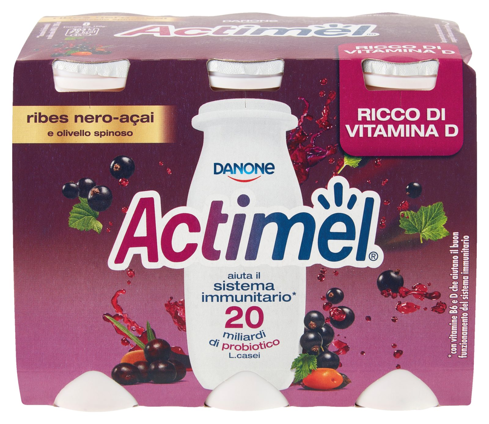 ACTIMEL Trinkjoghurt Schwarze Johannisbeere Acai
